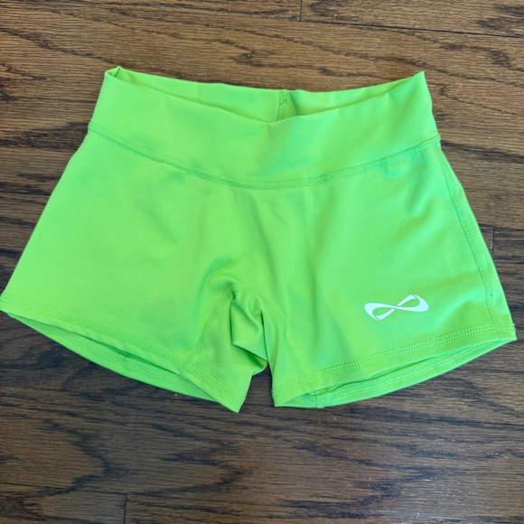 Nfinity Neon Green Cheer Shorts - S - Picture 1 of 4